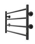 Black Electric Heated Towel Warmer - 4-Bar Stainless Steel Rack for Warm, Dry Towels color: Black