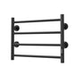 Black Electric Heated Towel Warmer - 4-Bar Stainless Steel Rack for Warm, Dry Towels color: Black