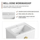 Soft Close Doors Bathroom Vanity With Sink color:Gloss White