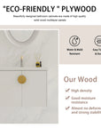 28 inch small floating vanity made with eco-friendly plywood, featuring water-resistant and durable construction | Ace Decor