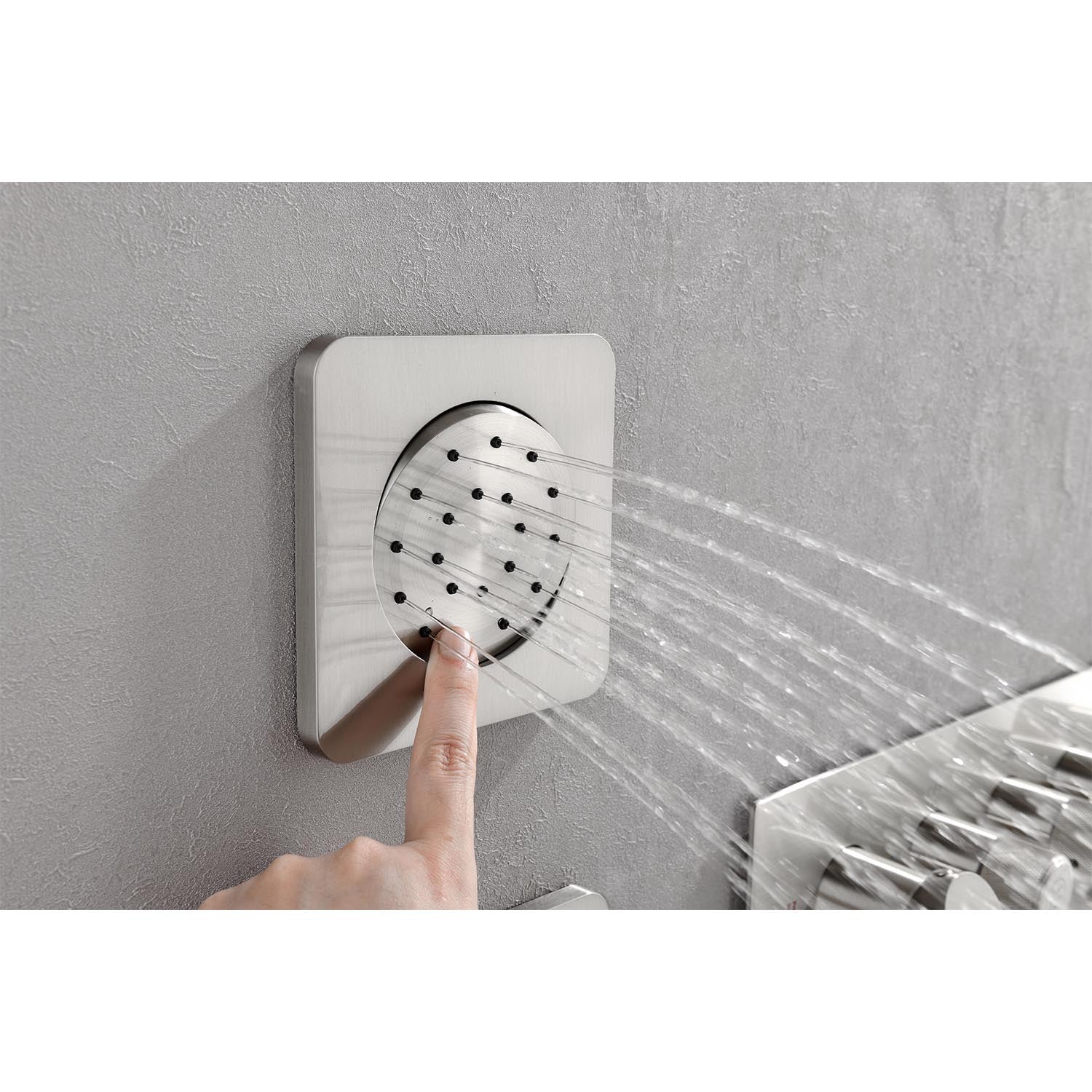 Cascade 3-Body Spray Rain Shower with Handheld - Brushed Nickel
