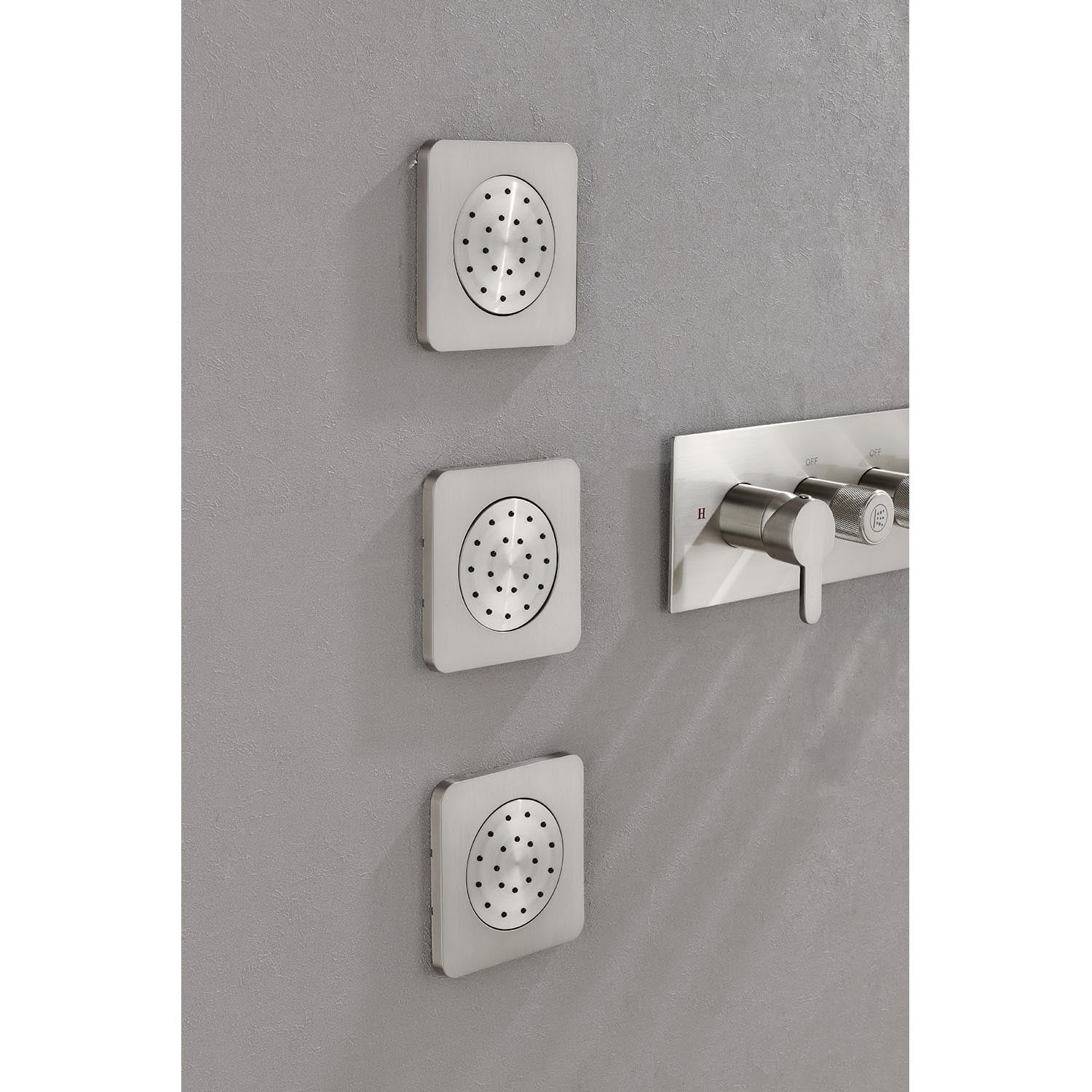 Cascade 3-Body Spray Rain Shower with Handheld - Brushed Nickel