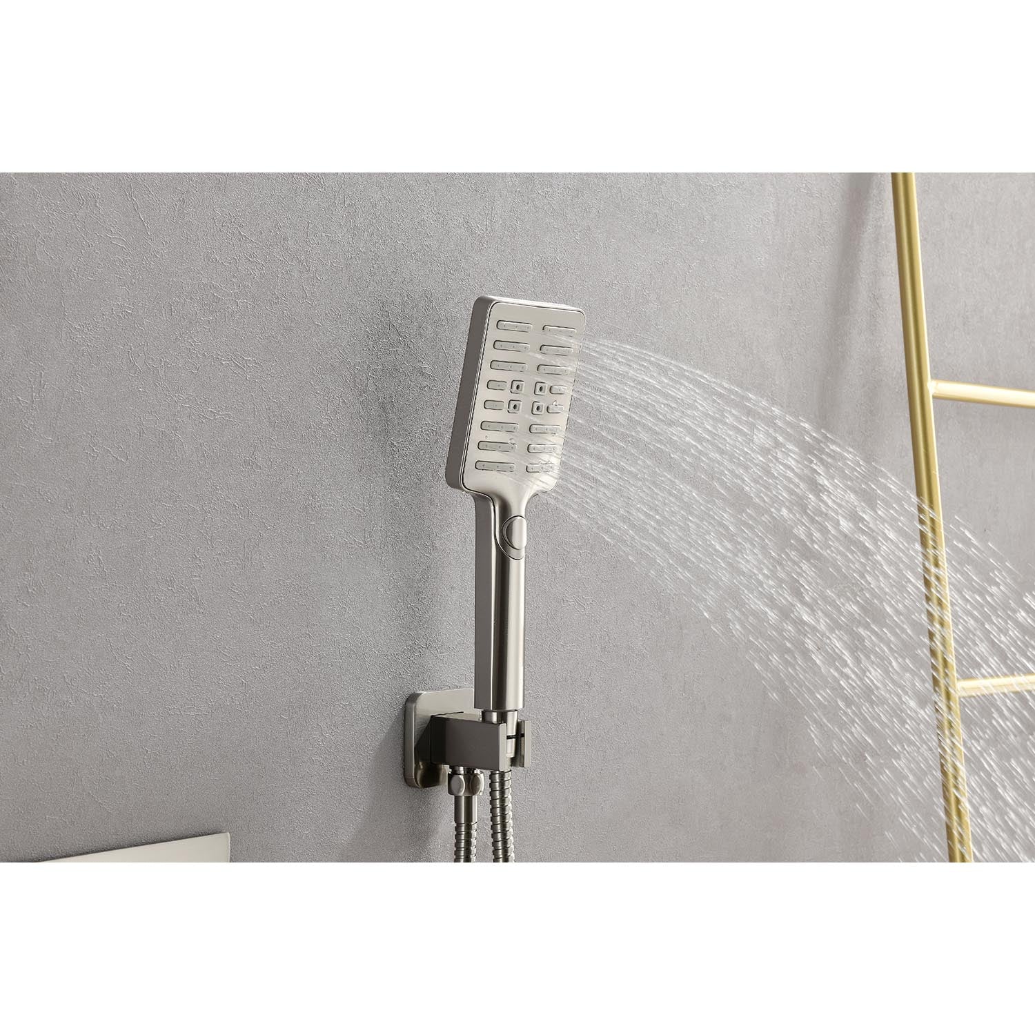 Cascade 3-Body Spray Rain Shower with Handheld - Brushed Nickel