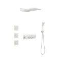 Cascade 3-Body Spray Rain Shower with Handheld - White