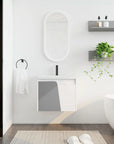 Compact 24 Inch Wall-Mounted Bathroom Vanity with Sink – Ideal for Small Spaces size: 24 X 19