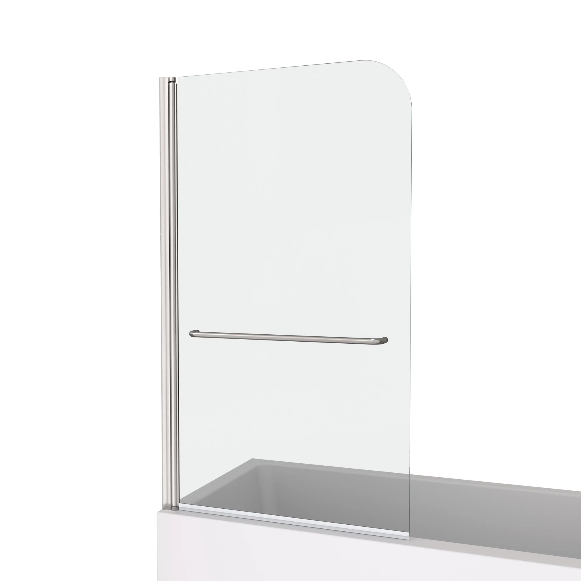 AquaFold 34&quot; Frameless Pivot Tub Door - Chrome
