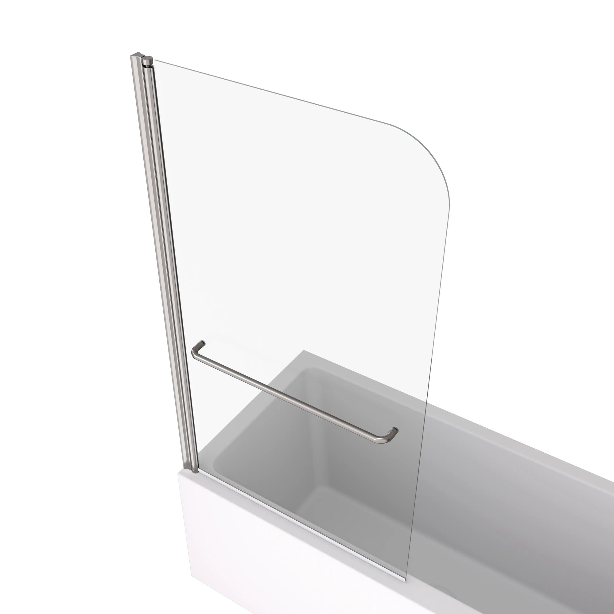 AquaFold 34&quot; Frameless Pivot Tub Door - Chrome