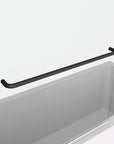 34 x 58 bathtub half glass door with stainless steel towel-bar handle | Ace Decor