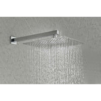 Eclipse Series 12" chrome rainfall shower head spraying a wide stream of water