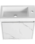 20" Floating Wall-Mounted Bathroom Vanity with White Resin Sink & Soft-Close Door color: White