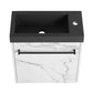 20" Floating Wall-Mounted Bathroom Vanity with White Resin Sink & Soft-Close Door color: White+Black