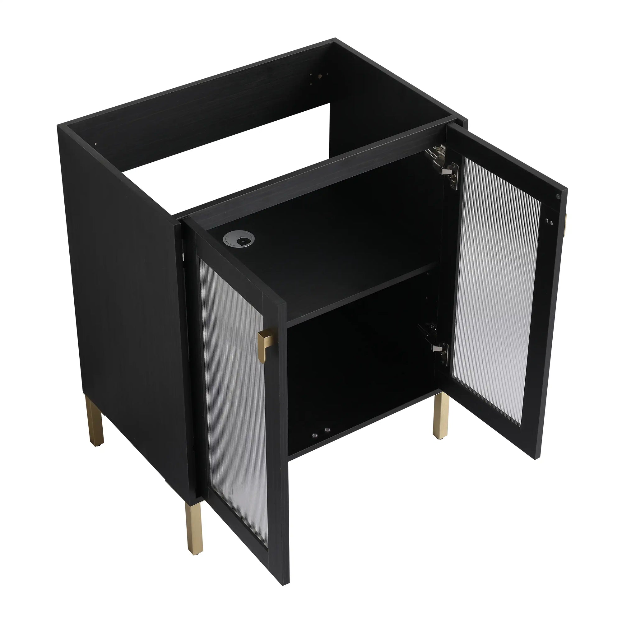28" freestanding bathroom vanity with sink cabinet interior top view | Ace Decor