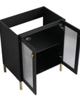 28" freestanding bathroom vanity with sink cabinet interior top view | Ace Decor