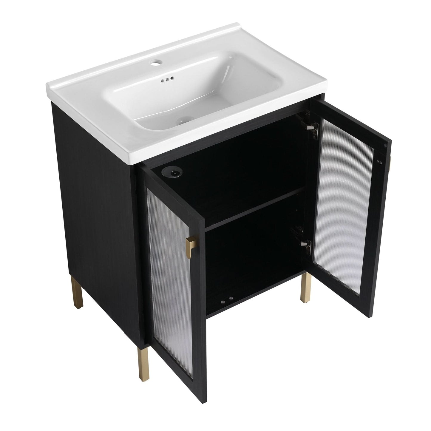 28" Wall-Mounted Bathroom Vanity with Sink - Ideal for Small Spaces size: 28 X 19 | installation: Detached