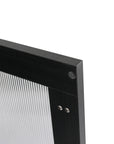 28" freestanding bathroom vanity with sink reeded glass door corner detail | Ace Decor