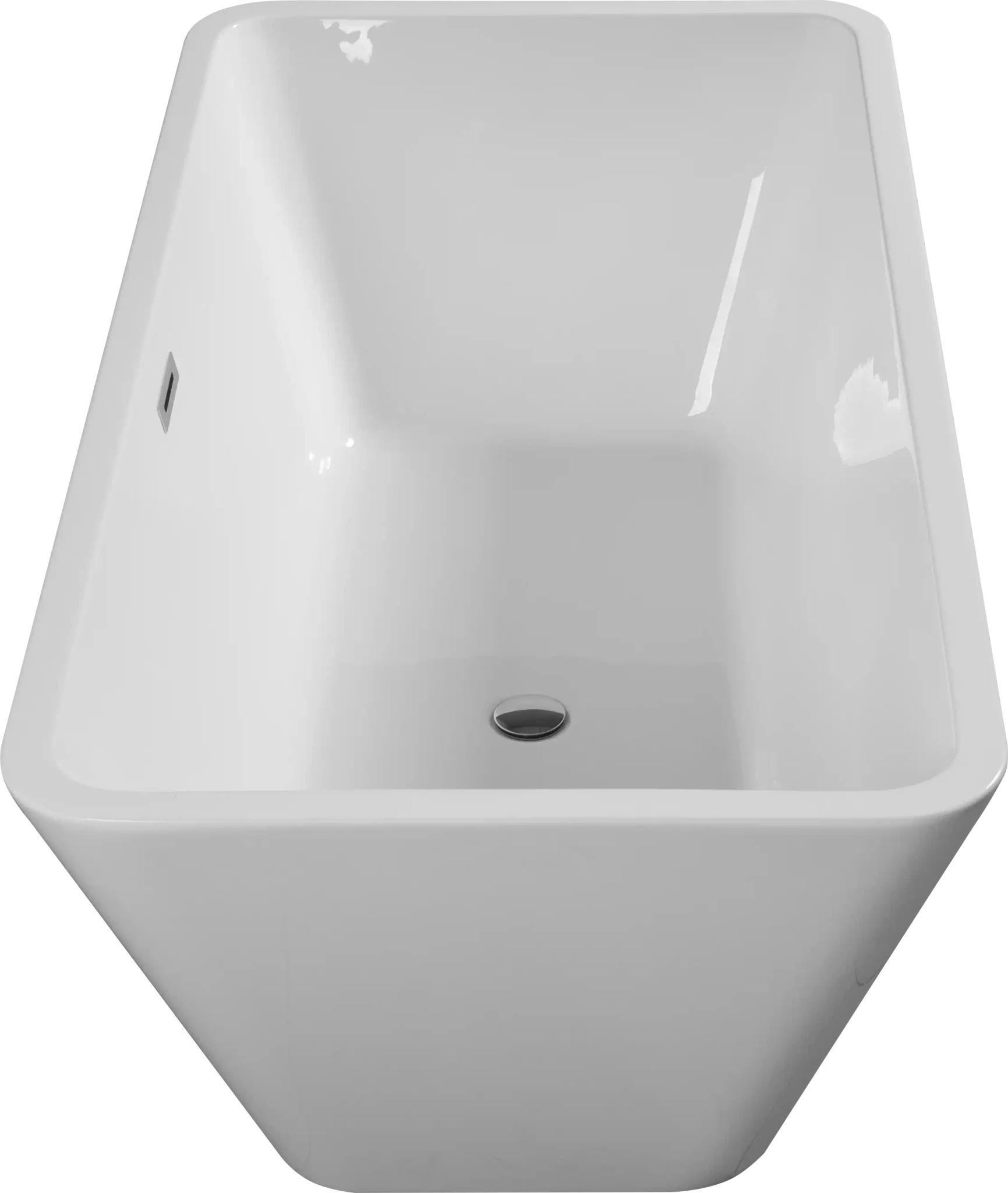 59&quot; x 30&quot; Contemporary Acrylic Rectangular Freestanding Tub color: White