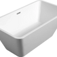 59" x 30" Contemporary Acrylic Rectangular Freestanding Tub color: White