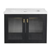 28" Wall-Mounted Bathroom Vanity with Sink - Ideal for Small Spaces size: 28 X 19 | installation: Wall-mounted