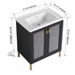 28" Wall-Mounted Bathroom Vanity with Sink - Ideal for Small Spaces size: 28 X 19 | installation: Detached