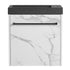 20" Floating Wall-Mounted Bathroom Vanity with White Resin Sink & Soft-Close Door color: White+Black