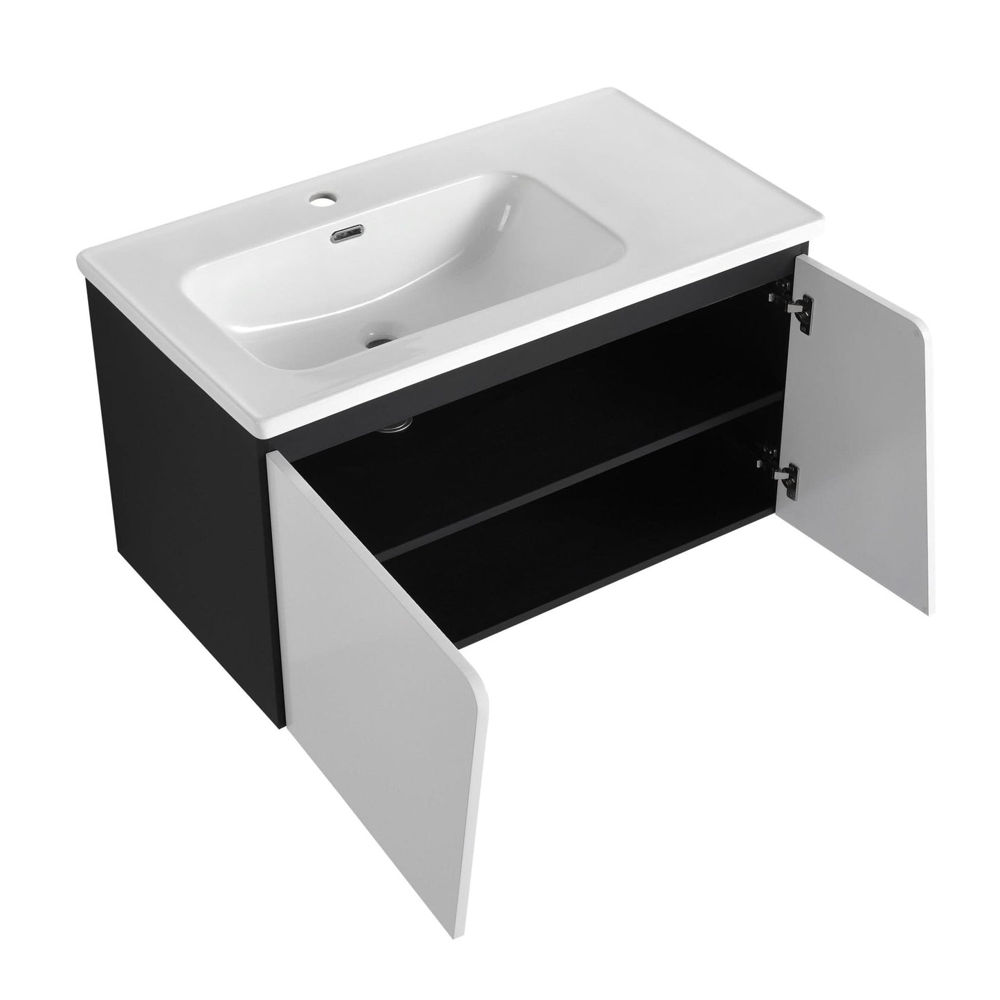 32" Floating Wall-Mounted Bathroom Vanity with Single Sink & Soft-Close Cabinet Door size: 36 X 20