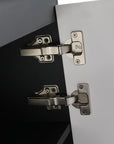 40" wall mounted vanity unit soft-close hinge detail, close-up view | Ace Decor