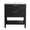 30" black vanity bathroom front view showing solid wood legs and open bottom shelf | Ace Decor