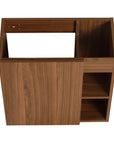 20 inch modern bathroom vanity small interior view highlighting concealed cabinet and open shelving | Ace Decor