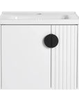 24" Bathroom Vanity with Sink - Compact Design with Soft Close Door for Small Spaces color: White | size: 24 X 19