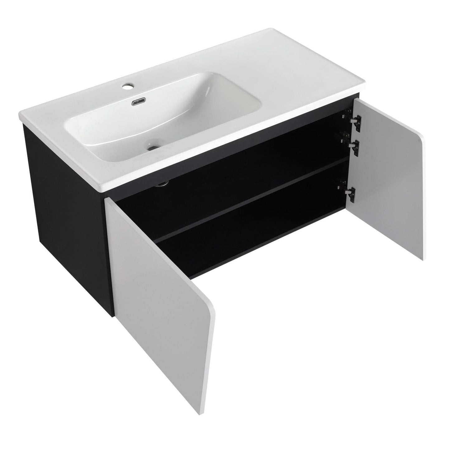 32" Floating Wall-Mounted Bathroom Vanity with Single Sink & Soft-Close Cabinet Door size: 40 X 20