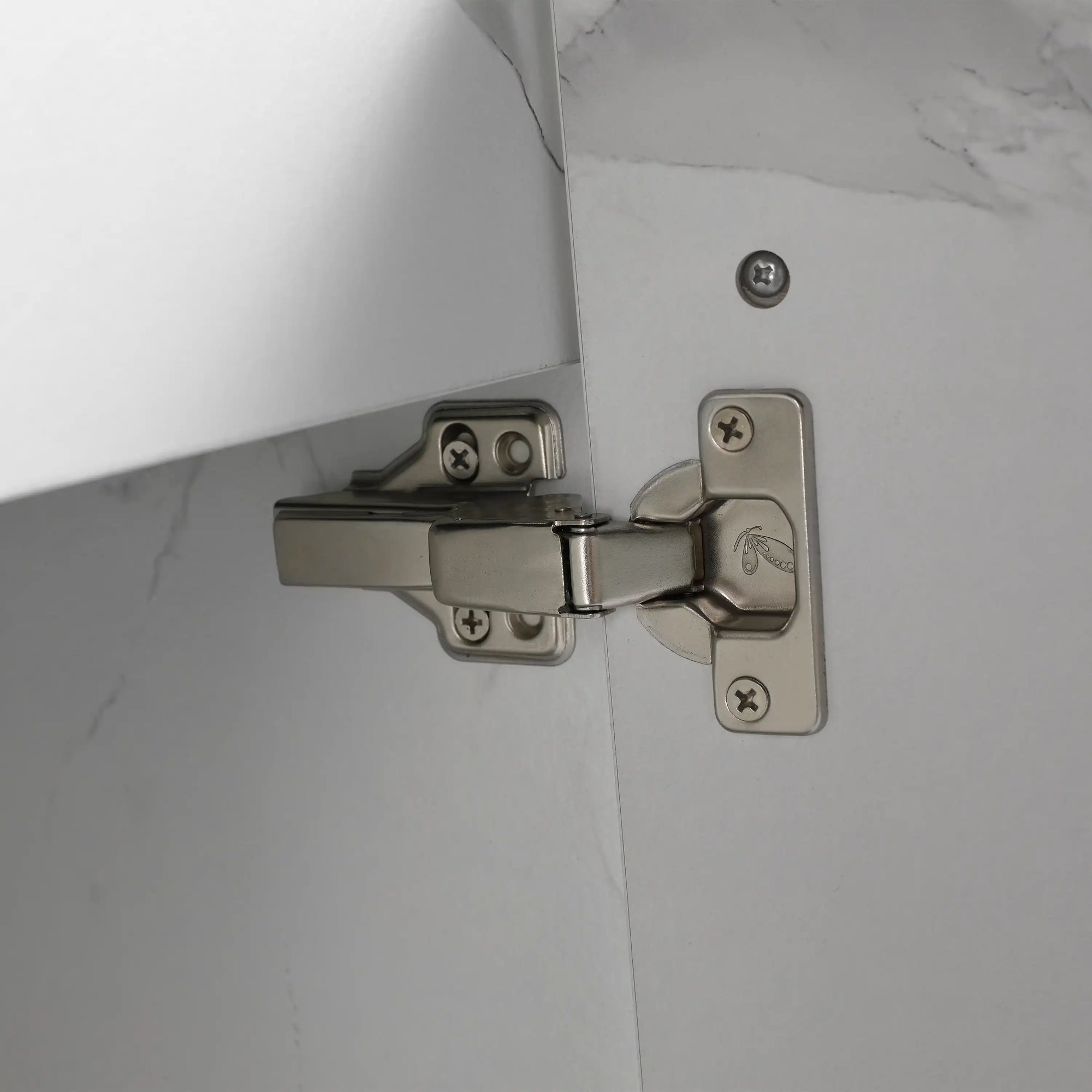 20 inch bathroom vanity soft-close hinge detail close-up | Ace Decor
