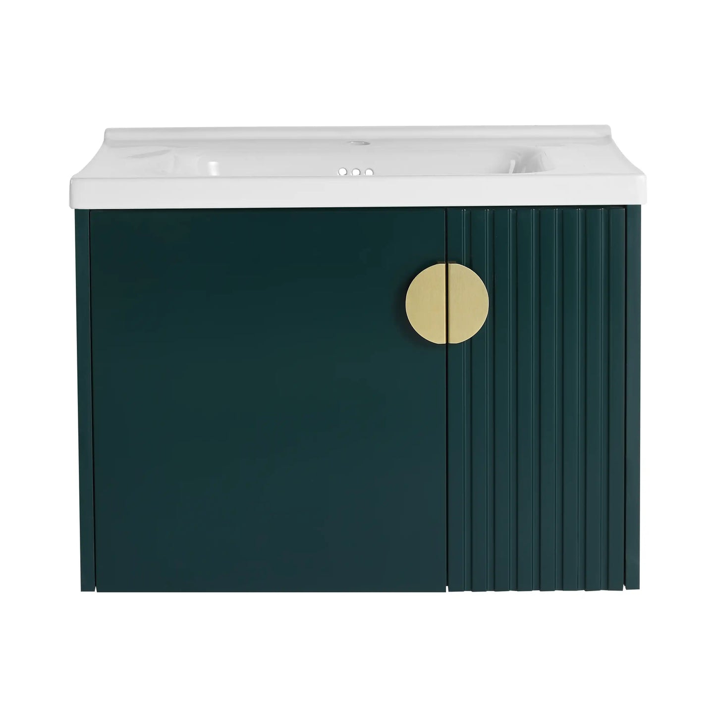 24" Bathroom Vanity with Sink - Compact Design with Soft Close Door for Small Spaces color: Green | size: 28 X 19