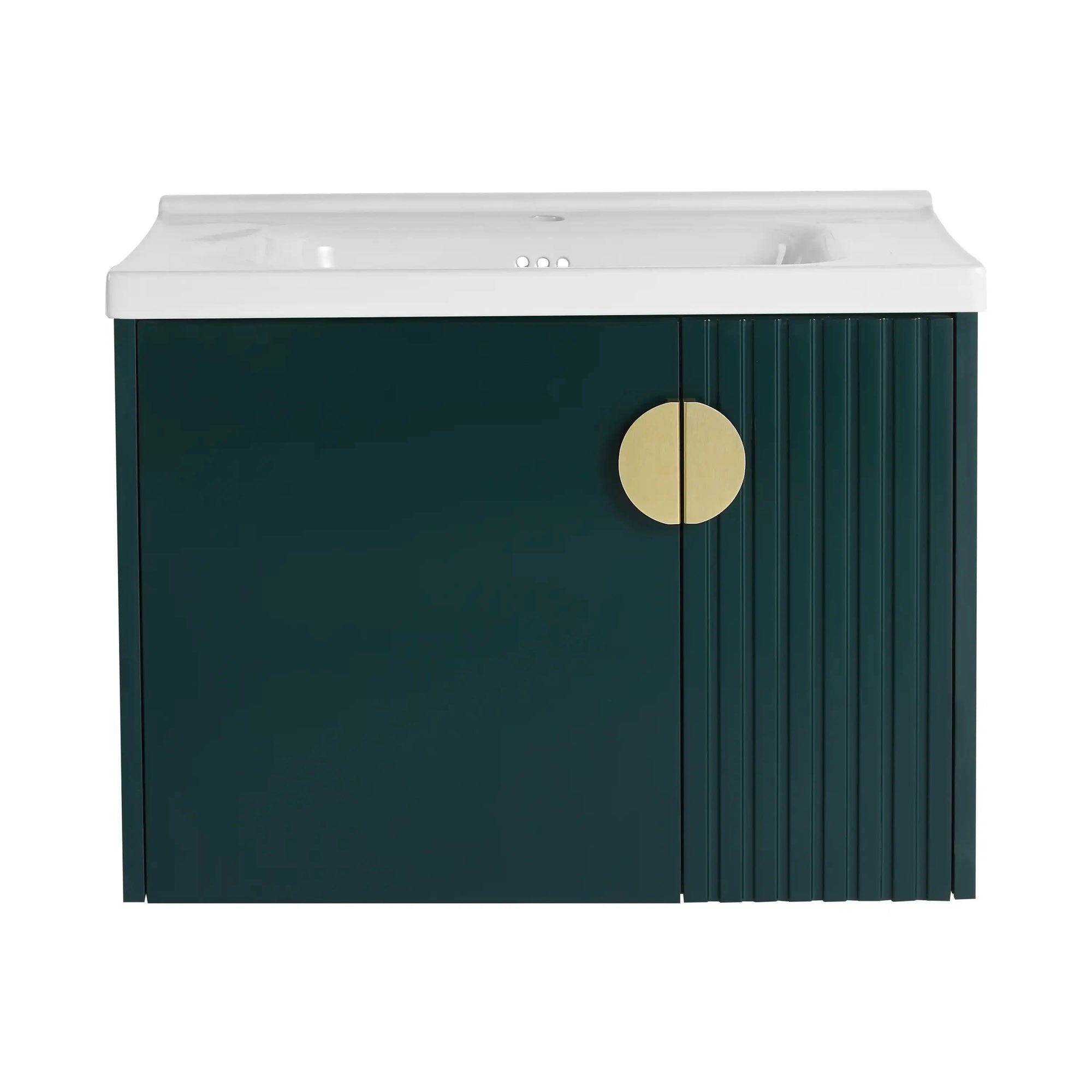 24&quot; Bathroom Vanity with Sink - Compact Design with Soft Close Door for Small Spaces color: Green | size: 28 X 19