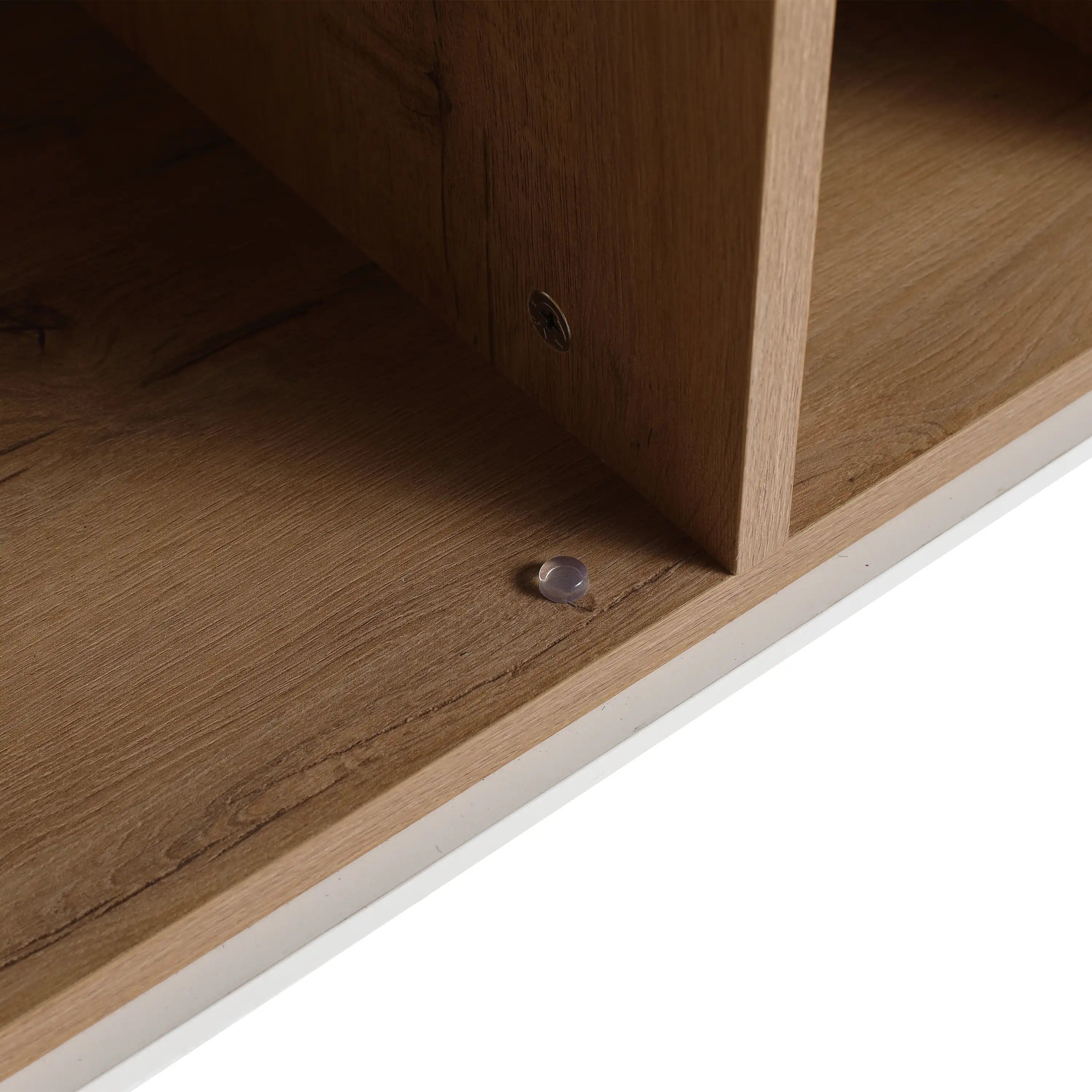 24 / 30 Inch Wood Bathroom Vanity with Integrated Sink, Wall-Mount, Open Storage Shelves
