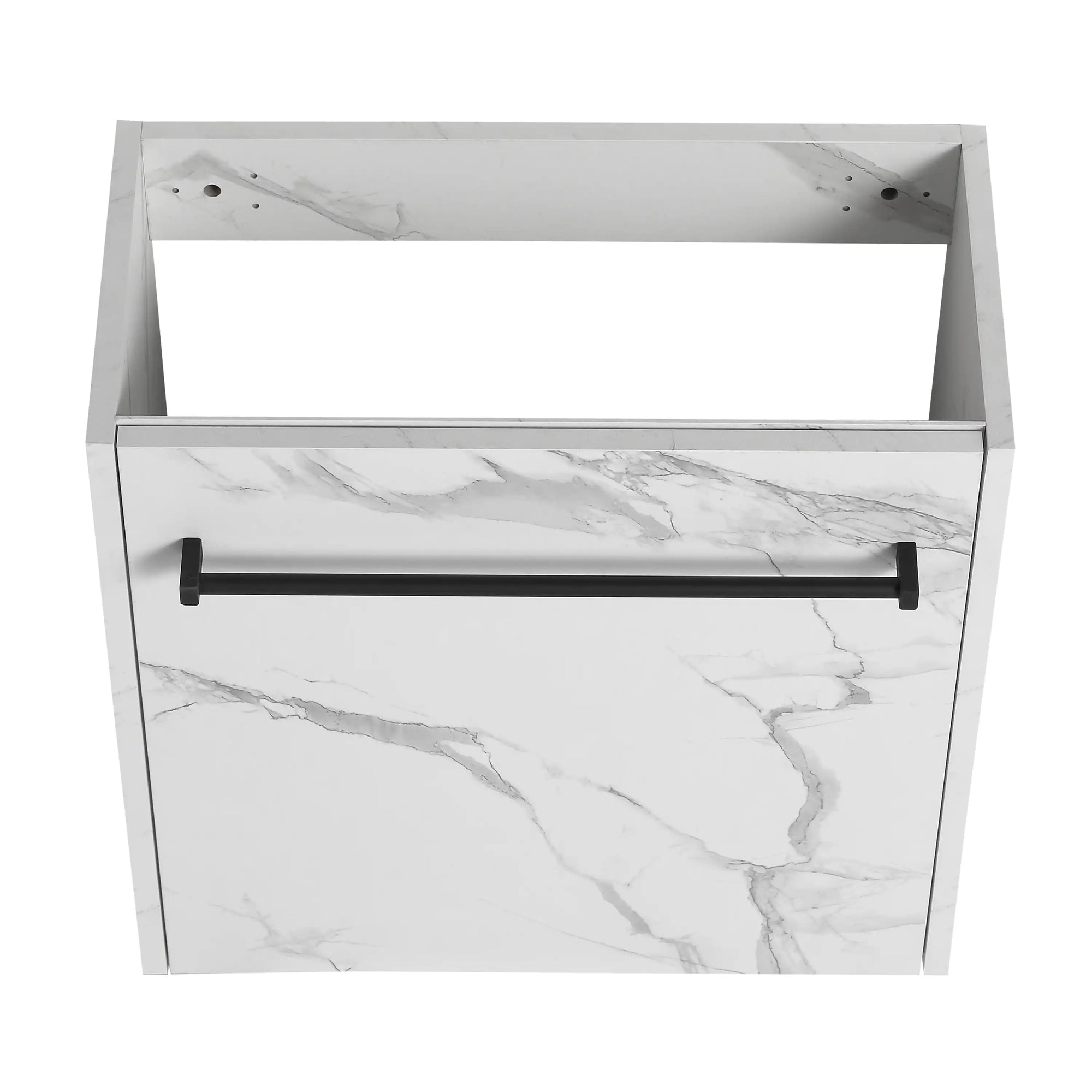 20 inch bathroom vanity cabinet front with bar handle and open frame | Ace Decor