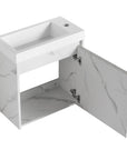 20 inch bathroom vanity with sink open cabinet storage view | Ace Decor