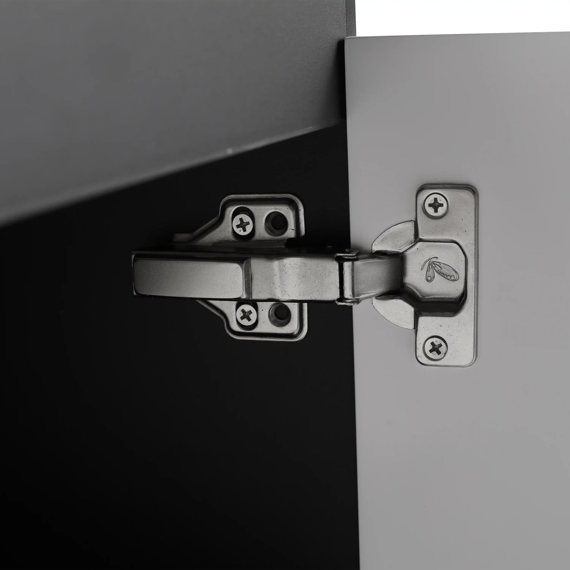 32" wide bathroom vanity soft-close hinge detail, close-up view | Ace Decor