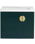 24" Bathroom Vanity with Sink - Compact Design with Soft Close Door for Small Spaces color: Green | size: 24 X 19