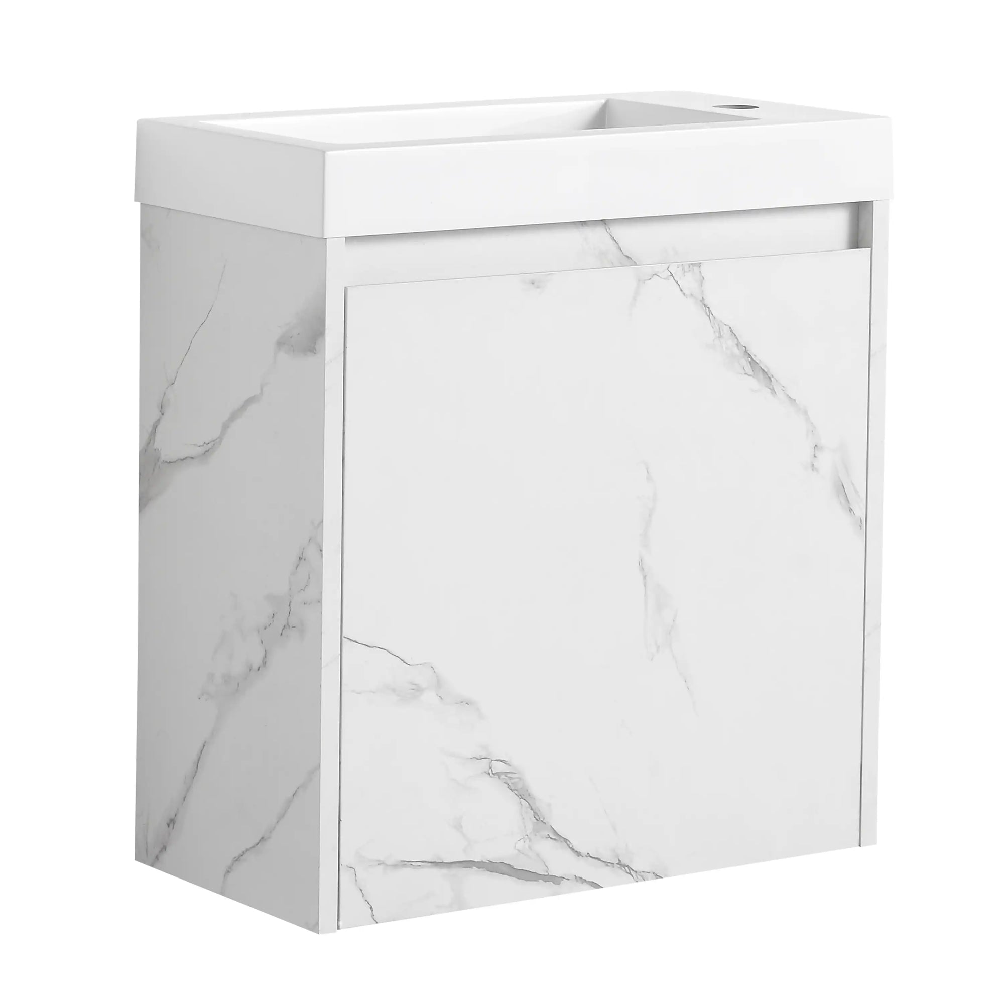 20 inch bathroom vanity with sink front cabinet view marble finish | Ace Decor