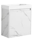 20 inch bathroom vanity with sink front cabinet view marble finish | Ace Decor