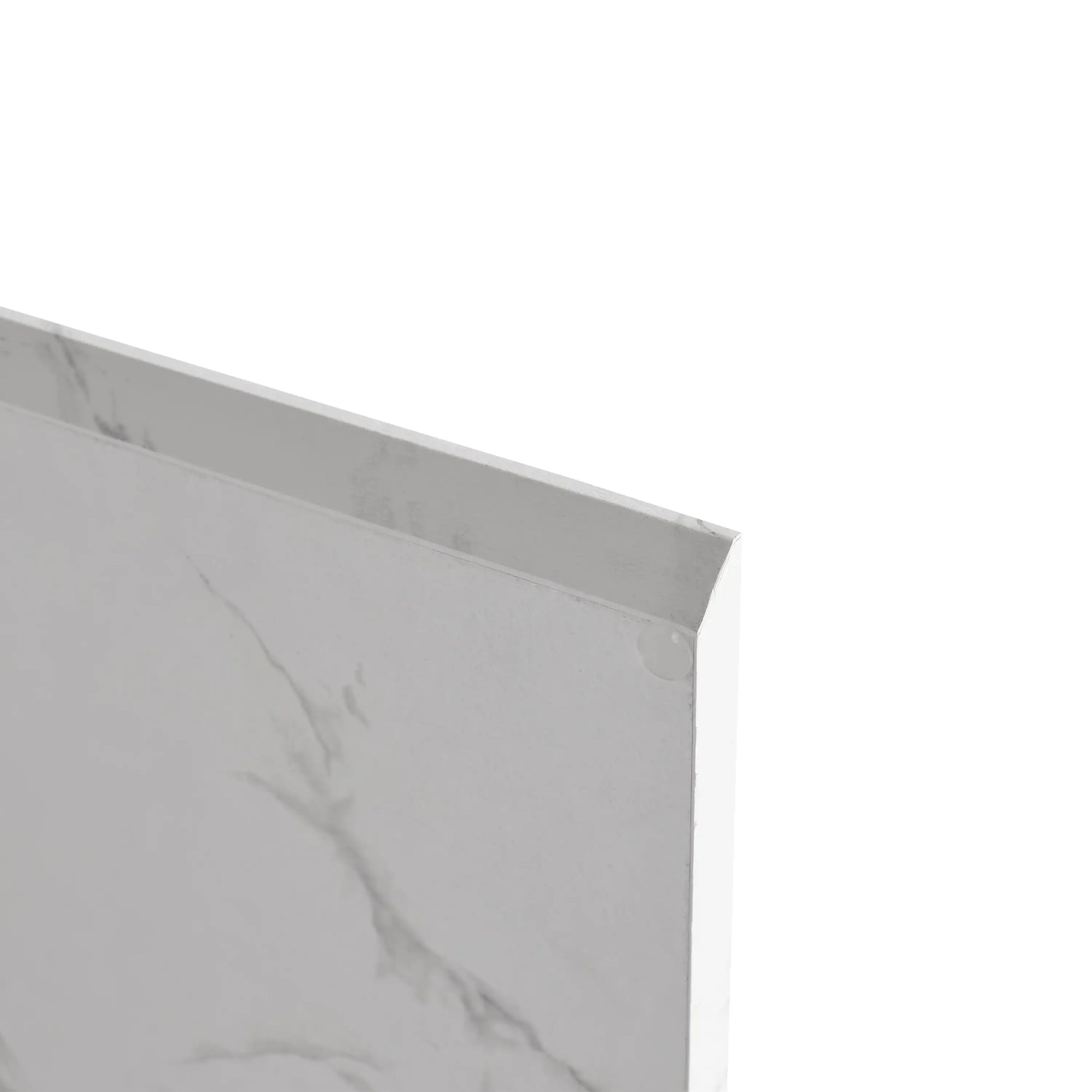 20 inch bathroom vanity with sink marble panel edge detail close-up | Ace Decor