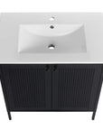 30-Inch Freestanding Bathroom Vanity with Ceramic Sink – Modern & Stylish color: Black