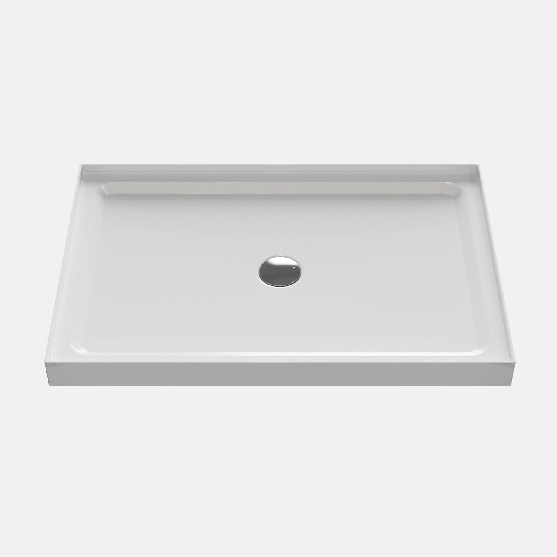 Rectangle Shower Base Pan 4-wall Alcove color:White