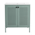 30-Inch Freestanding Bathroom Vanity with Ceramic Sink – Modern & Stylish color: Mint Green