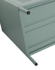 Bottom leg frame detail of 30" mint green 30 inch bathroom vanity with legs showing sturdy support | Ace Decor