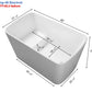 Stylish White Acrylic Freestanding Soaking Tub with Chrome Overflow and Drain color: White