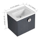 24" Bathroom Vanity with Sink - Compact Design with Soft Close Door for Small Spaces color: Black | size: 24 X 19