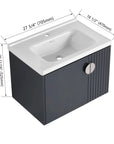 24" Bathroom Vanity with Sink - Compact Design with Soft Close Door for Small Spaces color: Black | size: 28 X 19