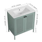 30-Inch Freestanding Bathroom Vanity with Ceramic Sink – Modern & Stylish color: Mint Green