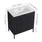 30-Inch Freestanding Bathroom Vanity with Ceramic Sink – Modern & Stylish color: Black